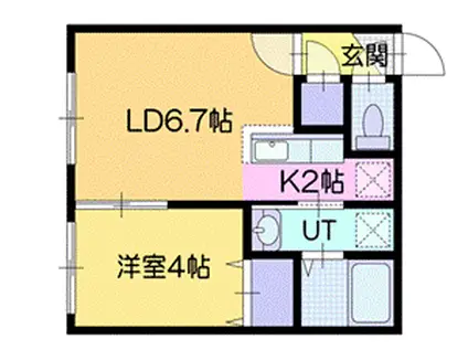 ブランノワールひばりヶ丘(1LDK/5階)の間取り写真