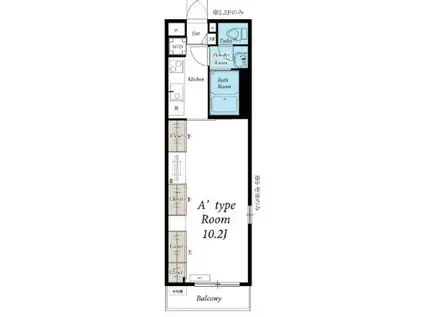 リブリ・サテライト東京(1K/2階)の間取り写真