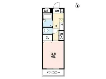 ライフステージ日進(1K/3階)の間取り写真