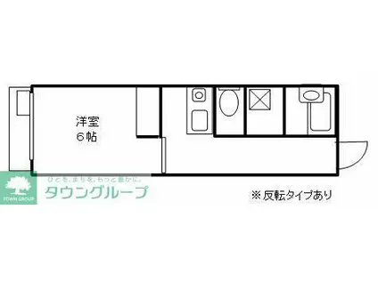 サンフラワー(1K/3階)の間取り写真