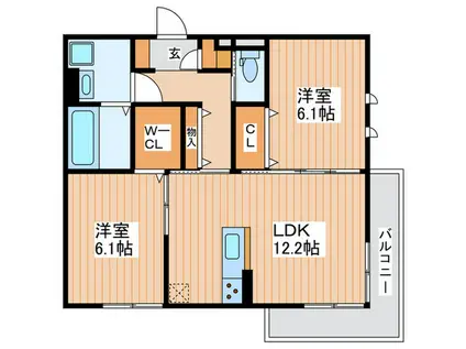 ロイヤルクレヴィア(2LDK/3階)の間取り写真
