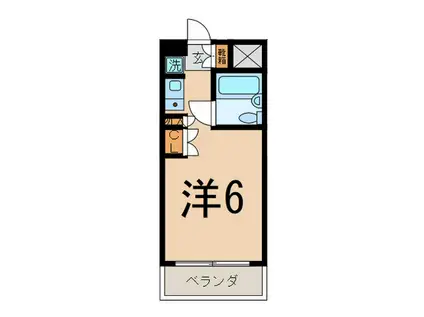 陣屋ハイツ(ワンルーム/2階)の間取り写真