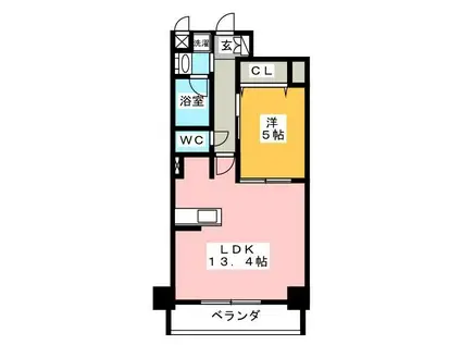 CHARMANT MUSE(1LDK/11階)の間取り写真