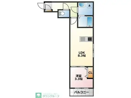 BEST STAGE保I(1LDK/1階)の間取り写真