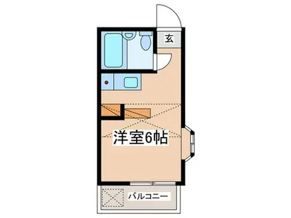 アオイビーチ茅ヶ崎(ワンルーム/2階)の間取り写真