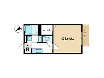 グレイス(1K/2階)の間取り写真