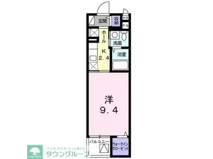 ロールベーアバオム(1K/2階)の間取り写真