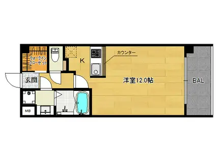 KUGAI BLDG(1K/2階)の間取り写真