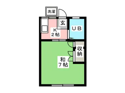尾崎ハイツ(1K/1階)の間取り写真