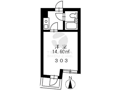 カーサ奈須野(ワンルーム/3階)の間取り写真