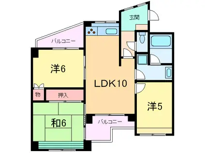ヴィリーノチャチャ(3LDK/2階)の間取り写真