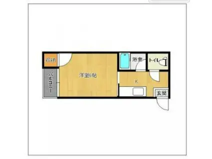 アンジャベル大橋(1K/2階)の間取り写真