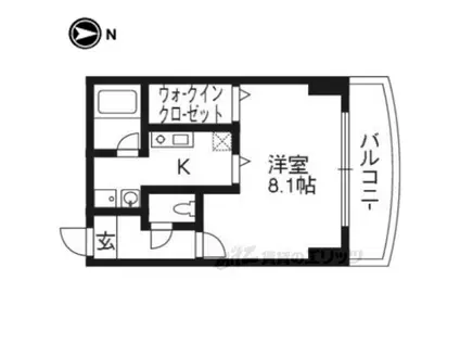 ビレイユ真英AN(1K/3階)の間取り写真