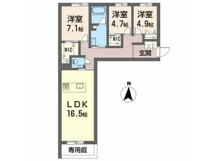 シャーメゾン アヴァンセ(3LDK/1階)の間取り写真