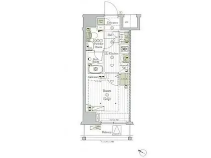 リライア横濱大通公園(1K/8階)の間取り写真