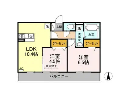 MAILE(2LDK/3階)の間取り写真