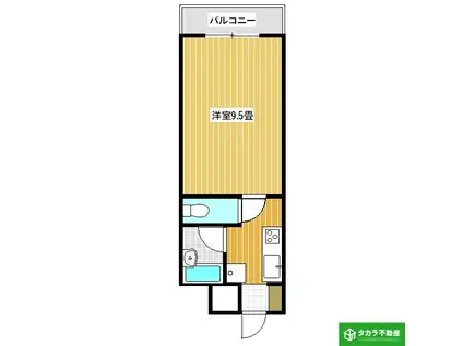 ウイング寿(1K/10階)の間取り写真