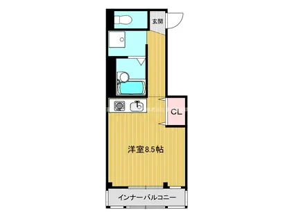 パークシティ長居(ワンルーム/3階)の間取り写真