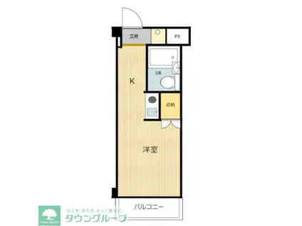 ビューメゾンフカツ(ワンルーム/1階)の間取り写真