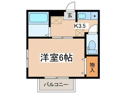 ハイム ヒロ(1K/1階)の間取り写真