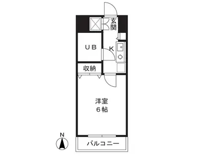 津田山YS(1K/2階)の間取り写真