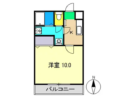 サニーサイド21(1K/1階)の間取り写真