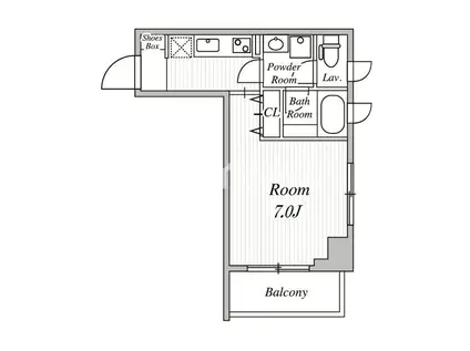 パピエ・レイ(1K/1階)の間取り写真