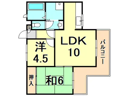 エコーライフ甲子園(2LDK/2階)の間取り写真