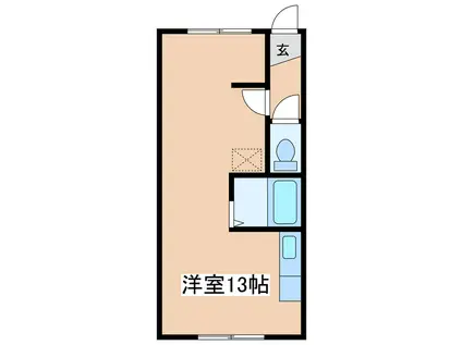 パークサイドQ(ワンルーム/4階)の間取り写真