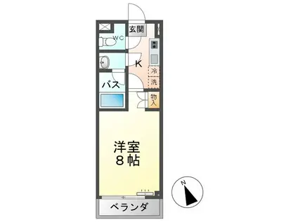 メゾン晩霞(1K/1階)の間取り写真