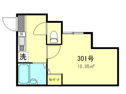 アークガーデン亀戸(1K/3階)の間取り写真