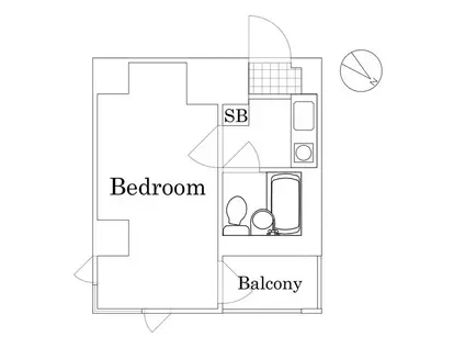 クリオ石川台壱番館(1K/4階)の間取り写真