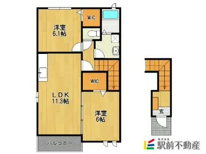 カーサエレガンテB(2LDK/2階)の間取り写真