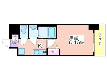 LUXENA住之江公園(1K/11階)の間取り写真