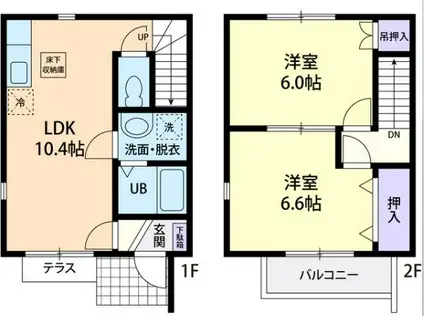 LA CORTE A(2LDK/1階)の間取り写真