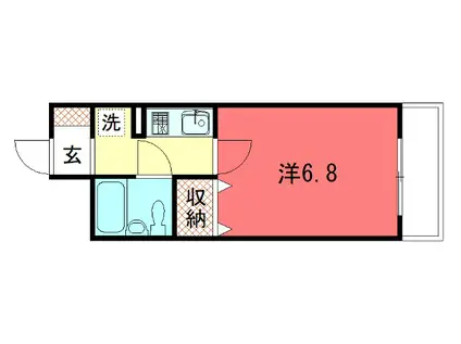 フレックス高野(1K/4階)の間取り写真