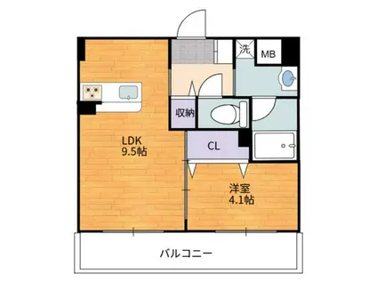 ネオフォート(1LDK/1階)の間取り写真