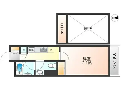 三和北新宿マンション(1K/7階)の間取り写真