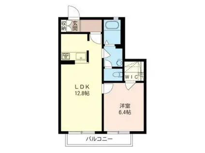 グランディア鷺沼A(1LDK/2階)の間取り写真