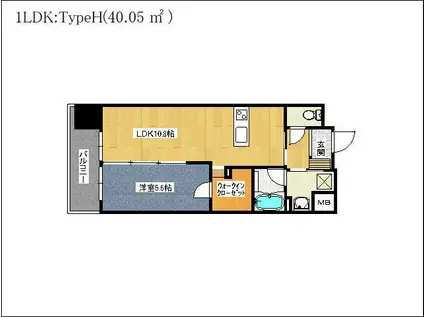 グランドツイン黒崎(1LDK/9階)の間取り写真