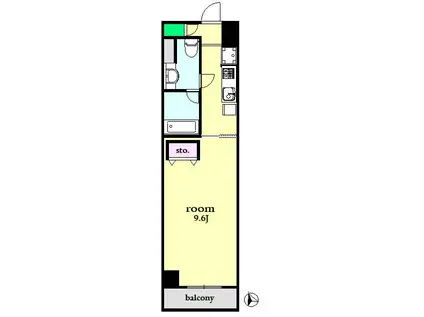 秋桜こすもす(1K/3階)の間取り写真