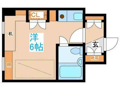 カサフォルテ(ワンルーム/4階)の間取り写真