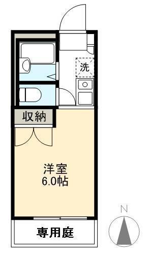 ピア三条北(ワンルーム/1階)の間取り写真