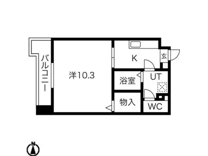 グレイス泉(1K/6階)の間取り写真