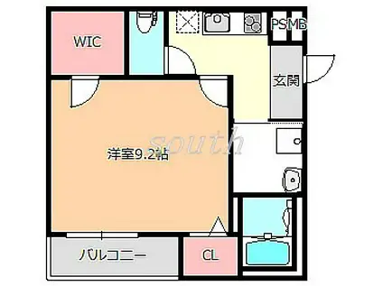 フジパレス石橋III番館(1K/1階)の間取り写真