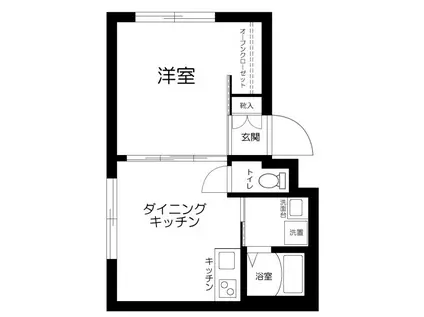 ブロンビュー西早稲田(1DK/4階)の間取り写真