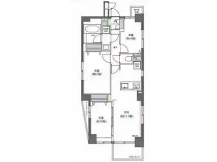 エクラン西蒲田(3LDK/6階)の間取り写真