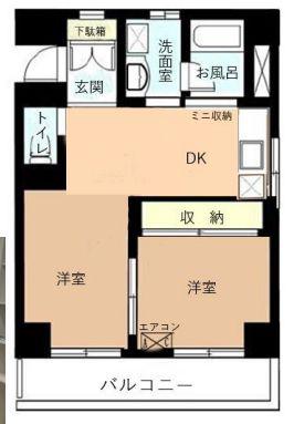 アルファーコート(1LDK/3階)の間取り写真