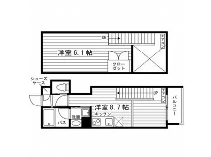 GRANDETERNA仙台五橋(ワンルーム/3階)の間取り写真