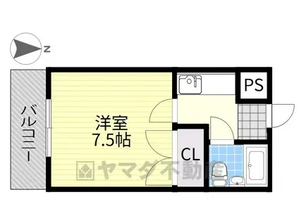 コーポコーベル 2(1K/2階)の間取り写真